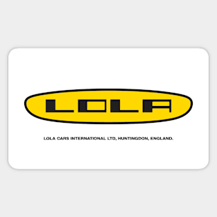 Lola Racing cars 1960's logo - with original factory address Sticker